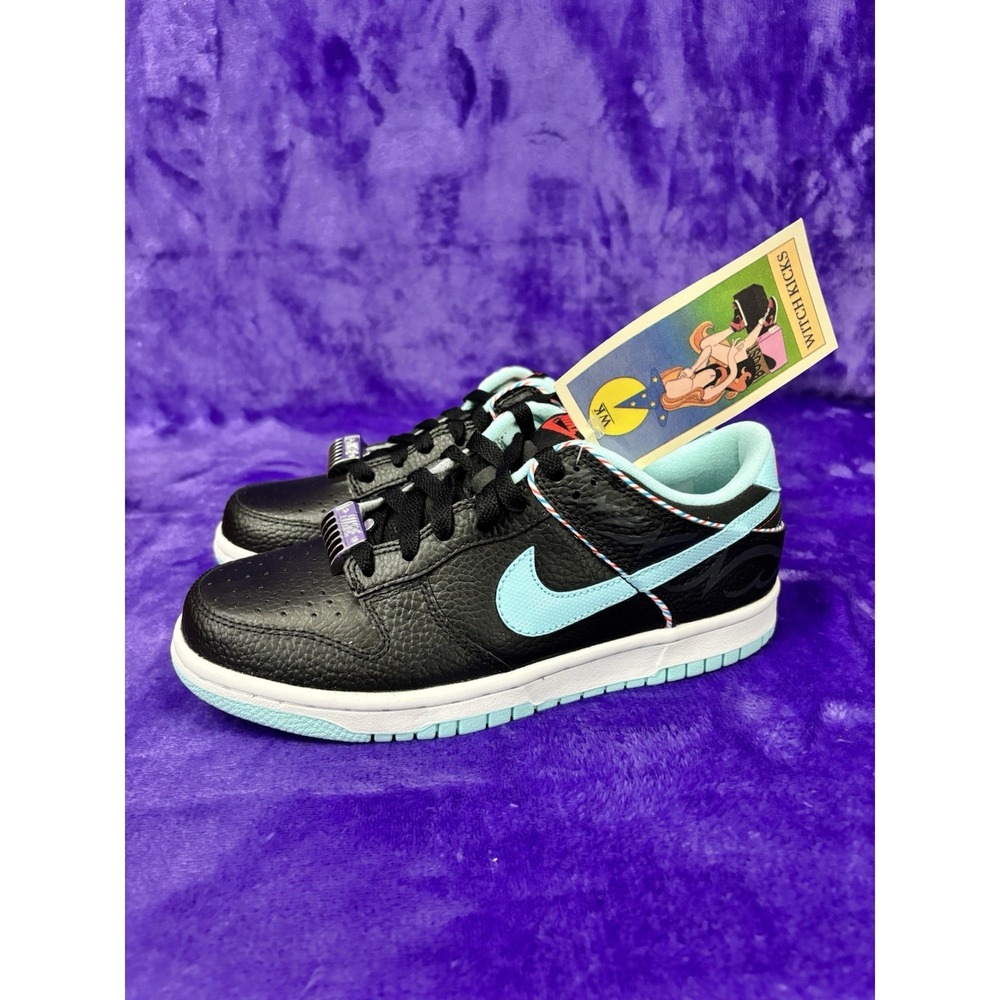 💈 Nike Dunk Low SE Grade School Barber Shop Black DN3351-001 Sz 5.5y / 7womens - Picture 4 of 8